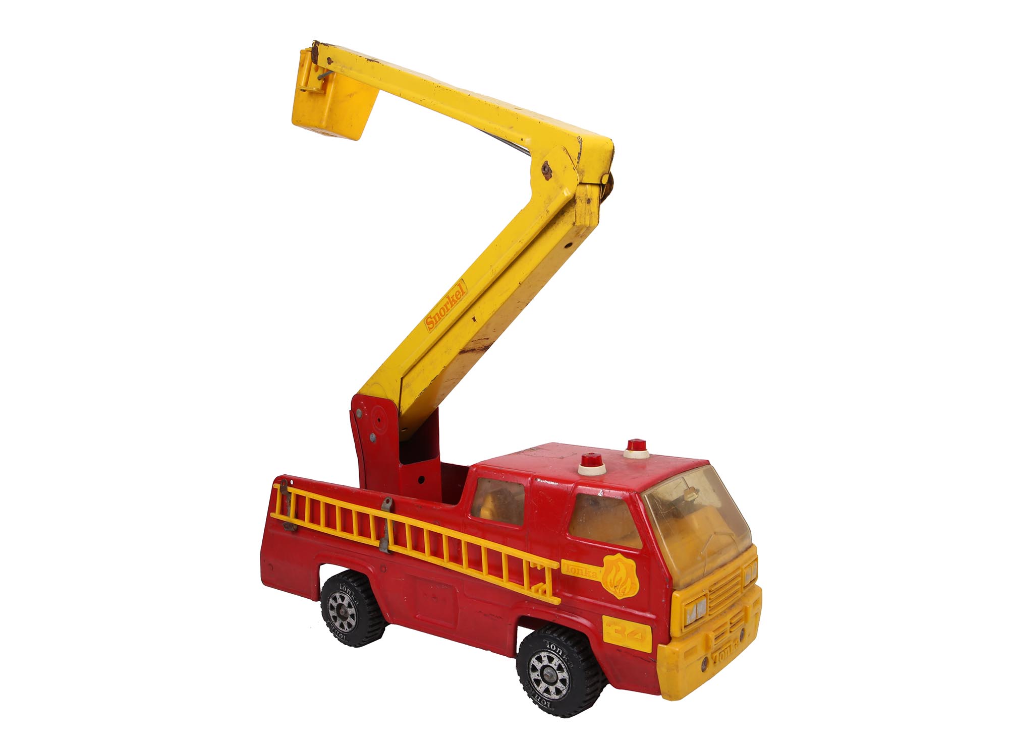 RARE VINTAGE TONKA SNORKEL FIRE TRUCK TOY LADDER PIC-0